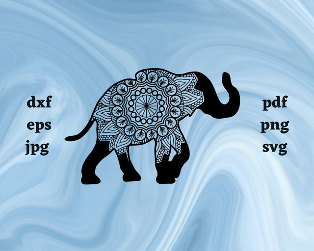 Floral Elephant SVG Cut File SVG Northern Light SVG 