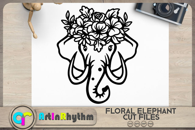 Floral elephant svg, Floral animals svg SVG Artinrhythm shop 
