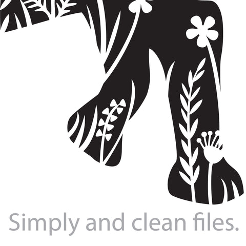 Floral elephant SVG TribaliumArtSF 