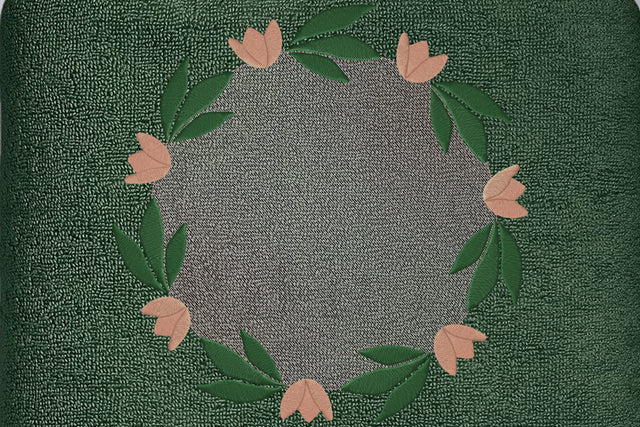 Floral embroidery monogram frame Embroidery/Applique DESIGNS embroidery-workshop 