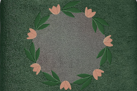 Floral embroidery monogram frame Embroidery/Applique DESIGNS embroidery-workshop 