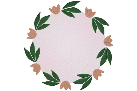 Floral embroidery monogram frame Embroidery/Applique DESIGNS embroidery-workshop 