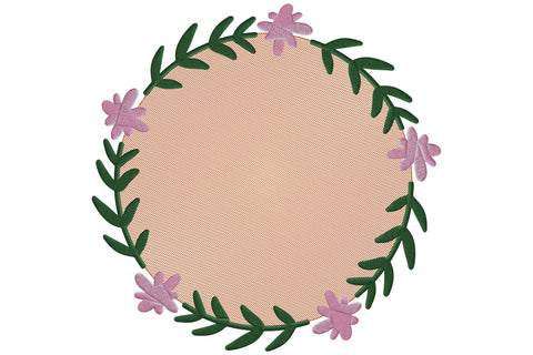 Floral embroidery monogram frame Embroidery/Applique DESIGNS embroidery-workshop 