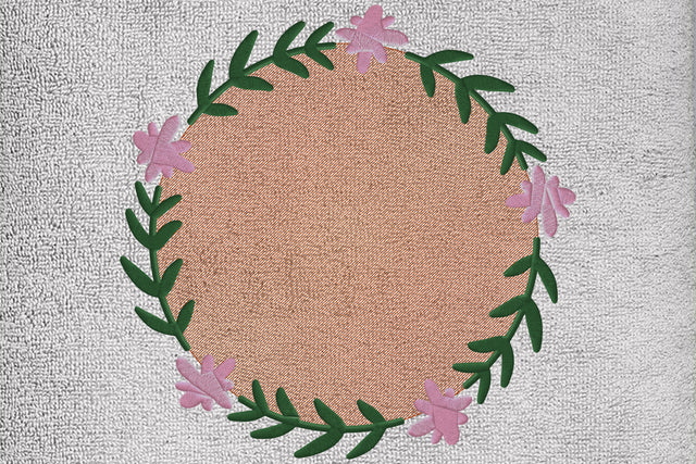 Floral embroidery monogram frame Embroidery/Applique DESIGNS embroidery-workshop 