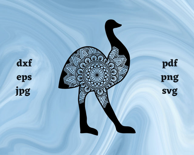 Floral Emu SVG Cut File SVG Northern Light SVG 