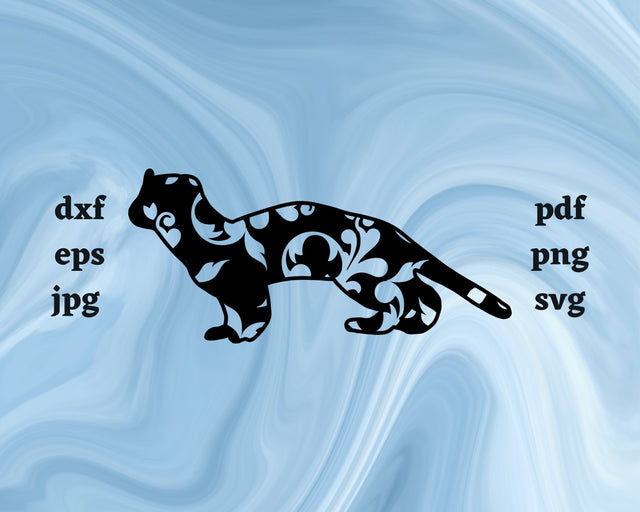 Floral Ermine SVG Cut File SVG Northern Light SVG 