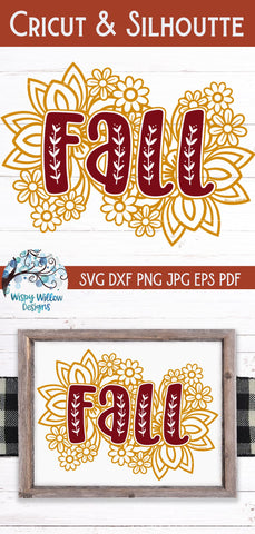 Floral Fall Sign SVG SVG Wispy Willow Designs 