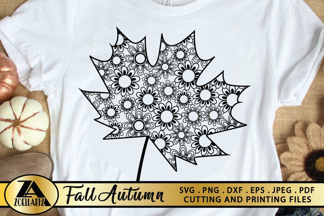 Floral Fall SVG PNG EPS DXF Fall Leaf SVG Flower SVG Leaves SVG zoellartz 
