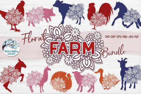 Floral Farm SVG Bundle SVG Wispy Willow Designs 