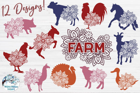 Floral Farm SVG Bundle SVG Wispy Willow Designs 