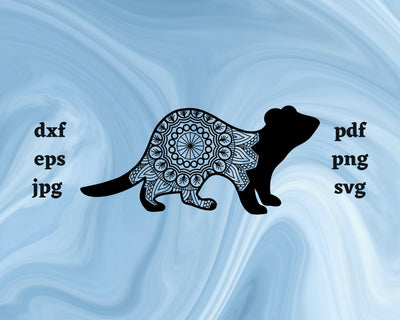 Floral Ferret SVG Cut File SVG Northern Light SVG 