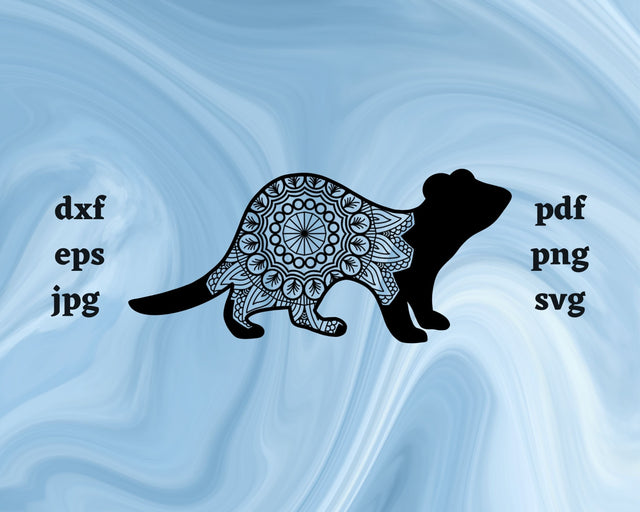 Floral Ferret SVG Cut File SVG Northern Light SVG 