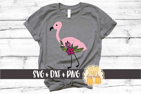 Floral Flamingo - Animal SVG PNG DXF Cut Files SVG Cheese Toast Digitals 