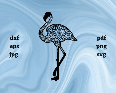 Floral Flamingo SVG Cut File SVG Northern Light SVG 