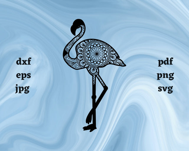 Floral Flamingo SVG Cut File SVG Northern Light SVG 