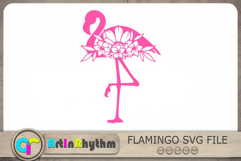 Floral Flamingo Svg, Flamingo Clipart, Flamingo Svg SVG Artinrhythm shop 