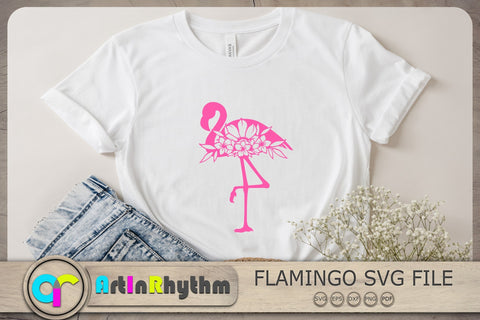 Floral Flamingo Svg, Flamingo Clipart, Flamingo Svg SVG Artinrhythm shop 