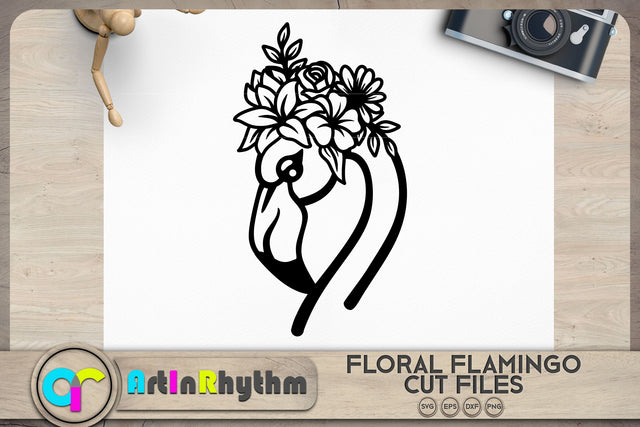 Floral flamingo svg, Floral animals svg SVG Artinrhythm shop 
