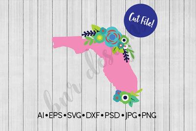 Floral Florida SVG SVG BNRDesignShop 