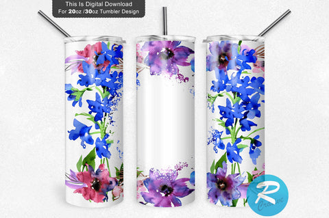 Floral Flower 20 oz / 30 oz Tumbler PNG Sublimation Regulrcrative 