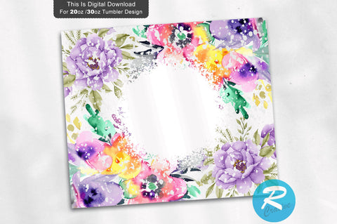 Floral Flower 20 oz / 30 oz Tumbler PNG Sublimation Regulrcrative 