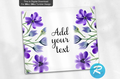 Floral flower 20 oz / 30 oz Tumbler PNG Sublimation Regulrcrative 