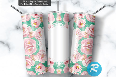 Floral Flower 20 oz / 30 oz Tumbler PNG Sublimation Regulrcrative 