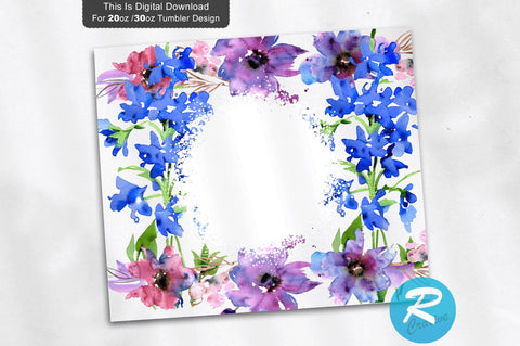 Floral Flower 20 oz / 30 oz Tumbler PNG Sublimation Regulrcrative 