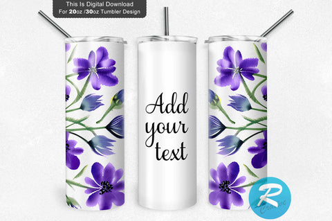 Floral flower 20 oz / 30 oz Tumbler PNG Sublimation Regulrcrative 