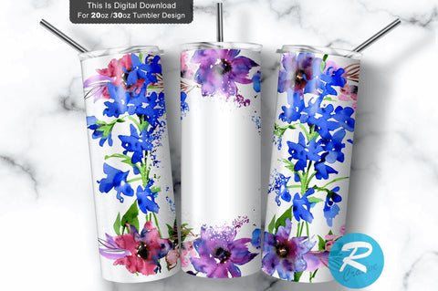 Floral Flower 20 oz / 30 oz Tumbler PNG Sublimation Regulrcrative 