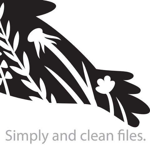 Floral flying mallard duck SVG TribaliumArtSF 