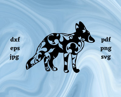 Floral Fox SVG Cut File SVG Northern Light SVG 