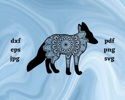 Floral Fox SVG Cut File SVG Northern Light SVG 