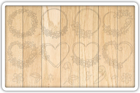 Floral Frame Cutting Templates, Flower Wreath, Heart SVG SVG Yuliya 