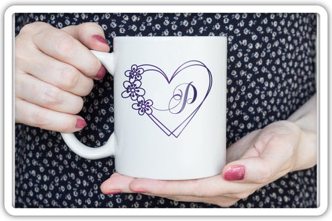 Floral Frame Cutting Templates, Flower Wreath, Heart SVG SVG Yuliya 