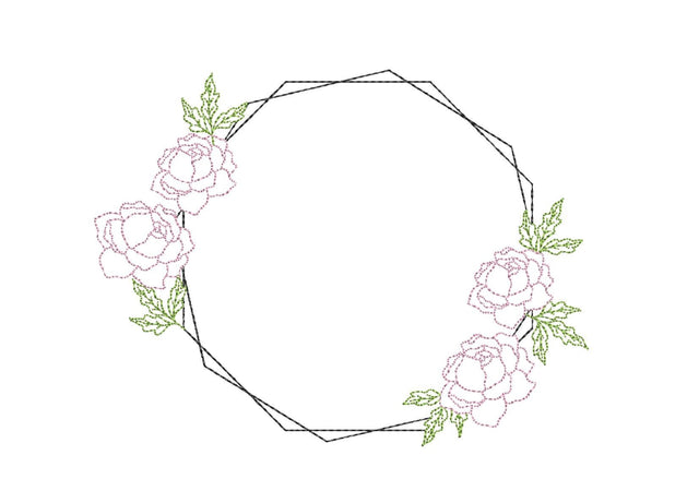 Floral Frame Embroidery Design, 4 sizes Embroidery/Applique DESIGNS Nino Nadaraia 