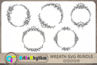 Floral Frame Svg Bundle, Frames Svg, Wreath Svg, Floral Monograms Svg SVG Artinrhythm shop 