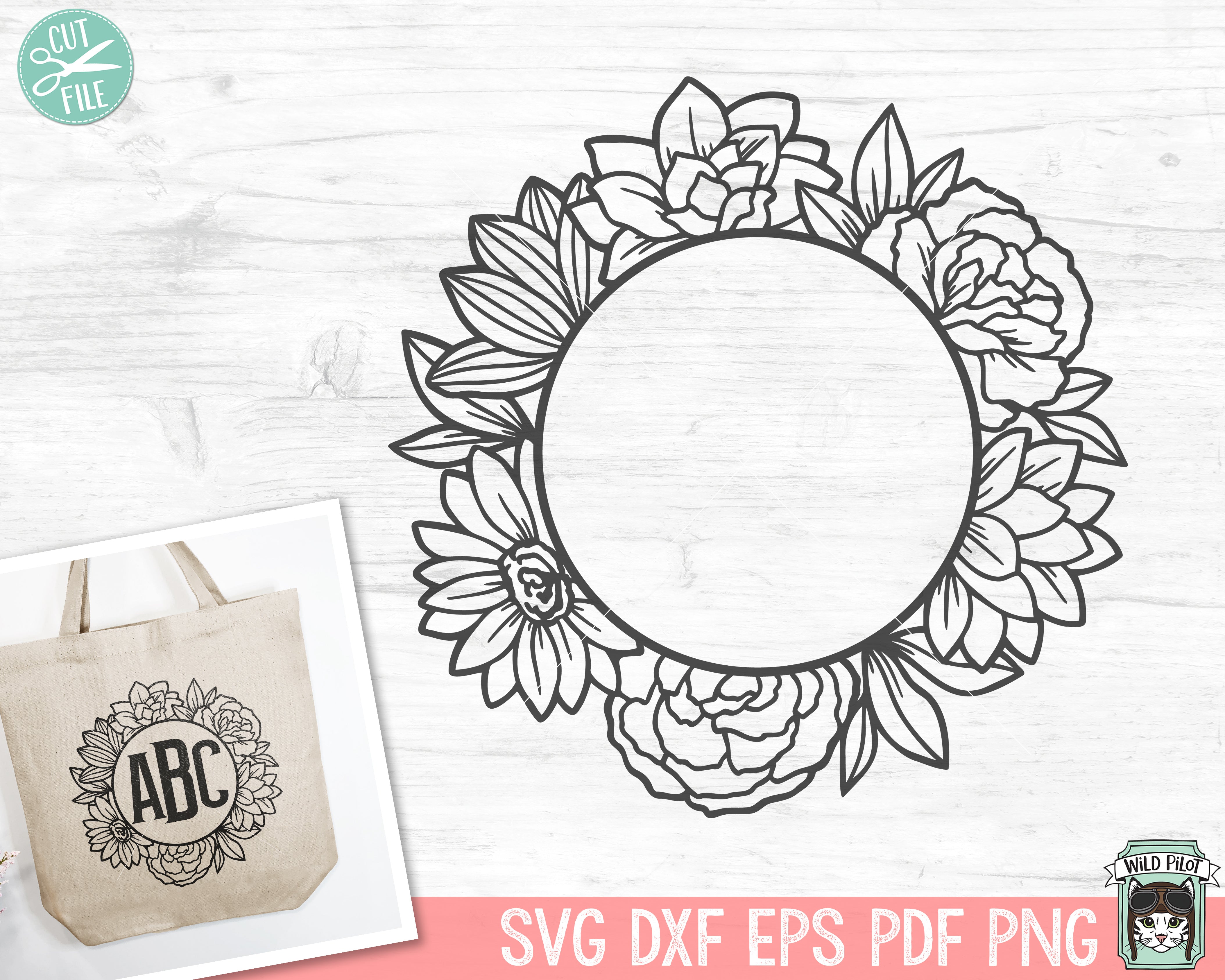 Circular Flowers Ornamental Frame Vector SVG Icon (2) - SVG Repo