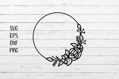 Floral Frame svg, Flower svg design SVG SmmrDesign 