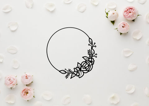 Floral Frame svg, Flower svg design SVG SmmrDesign 
