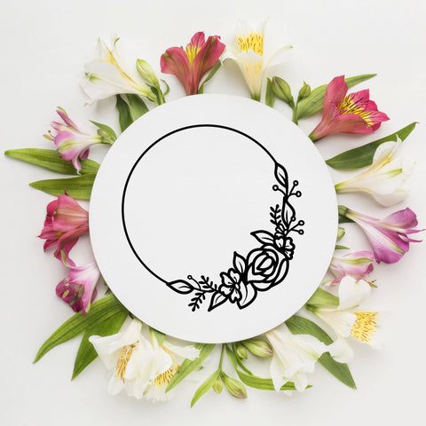 Floral Frame svg, Flower svg design SVG SmmrDesign 