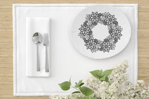 Floral Frame SVG, Flower Wreath SVG, Floral Mandala SVG. SVG Elinorka 