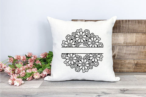 Floral Frame SVG, Mandala SVG, Circle Monogram SVG. SVG Elinorka 