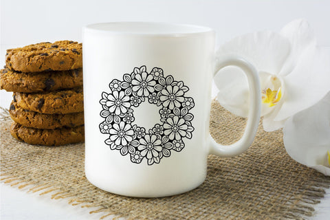 Floral Frame SVG, Mandala SVG, Circle Monogram SVG. SVG Elinorka 