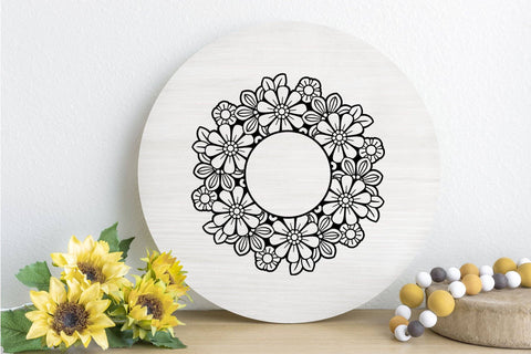 Floral Frame SVG, Mandala SVG, Circle Monogram SVG. SVG Elinorka 