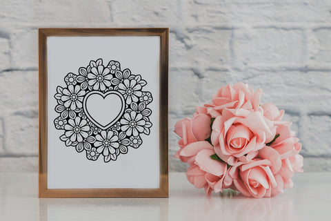 Floral Frame SVG, Mandala SVG, Circle Monogram SVG. SVG Elinorka 