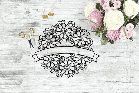 Floral Frame SVG, Mandala SVG, Circle Monogram SVG. SVG Elinorka 