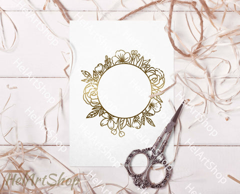 Floral Frame SVG SVG _HelArtShop_ 