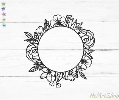 Floral Frame SVG SVG _HelArtShop_ 