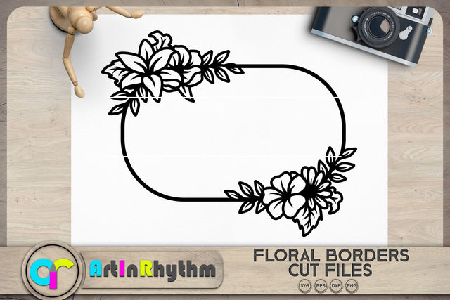 Floral frame SVG, Wreath SVG SVG Artinrhythm shop 
